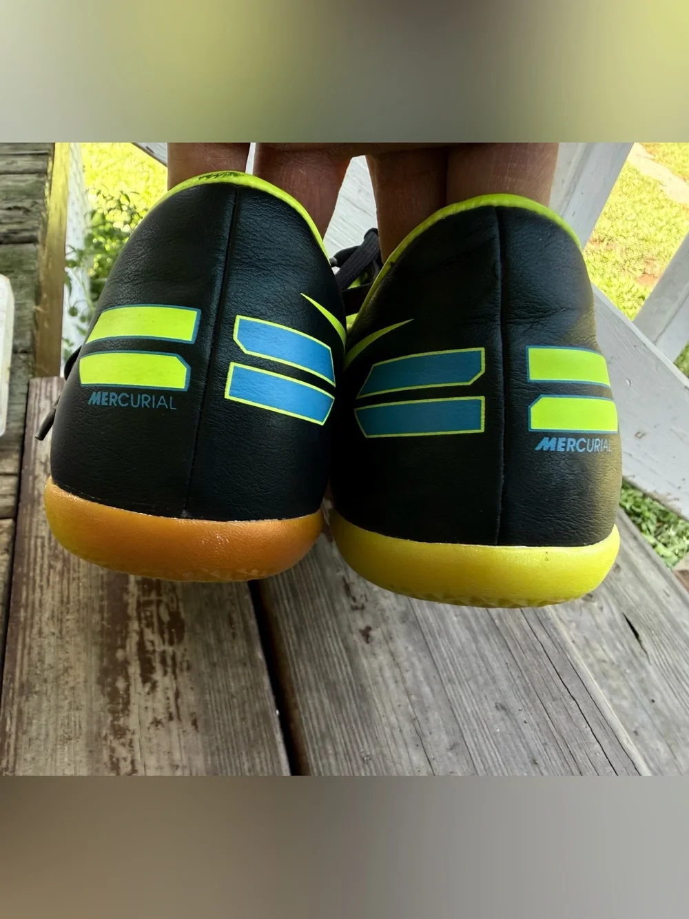 Nike Mercurial Black & Volt Athletic Indoor Soccer Shoes